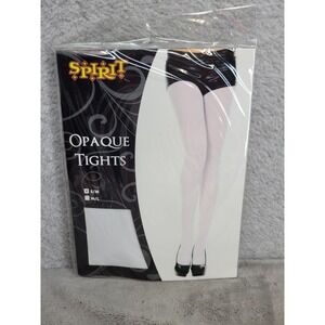 Spirit Halloween White Opaque Tights Costume Accessory S/M Party Cosplay